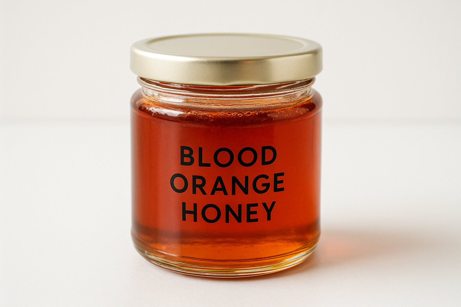 blood orange honey in a 4oz jar