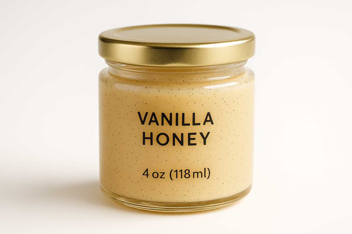 vinalla honey in a 4oz jar